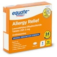 thumbnail interactive-video image 1 of Equate Levocetirizine Dihydrochloride USP Allergy Relief Tablets, 5 mg, 10 Count Compare to Xyzal® Allergy 24HR Active Ingredient, 1 of 3