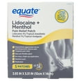 thumbnail image 1 of Equate Lidocaine + Menthol Pain Relief Patch 4% Lidocaine 1% Menthol, 5 Count, Compare To Icy Hot® Lidocaine Plus Menthol Patch Active Ingredients, 1 of 5