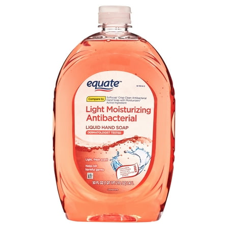Equate Light Moisturizing Antibacterial Liquid Hand Soap, 50 fl oz, Compare to Softsoap® Crisp Clean Antibacterial Hand Soap with Moisturizers Active Ingredient