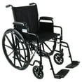 thumbnail image 1 of Equate Lightweight Foldable Steel Wheelchair with 18" Seat and Swing-Away Footrests, 350 lb Capacity, 1 of 9