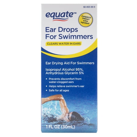 Equate, Liquid Ear Drops for Swimmers, 1 fl oz, Compare to Debrox® Active Ingredient