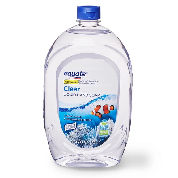 Equate Liquid Hand Soap Refill, Clear, 56 oz