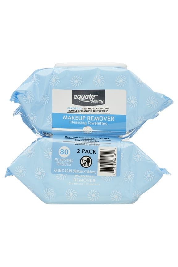 Beauty Makeup Remover Cleansing Towelettes, 80 Count