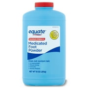 Equate Maximum Strength Medicated Foot Powder, Peppermint & Eucalyptus Scent, 10 oz, Compare to Gold Bond® Maximum Strength Medicated Foot Powder Active Ingredient