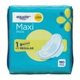 Equate Maxi Pads with Wings, Regular, Unscented, 180 ct