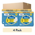 thumbnail image 1 of Equate Maxi Pads with Wings, Size 1, Regular Absorbency, Compare to Always® (180 Count), 1 of 11