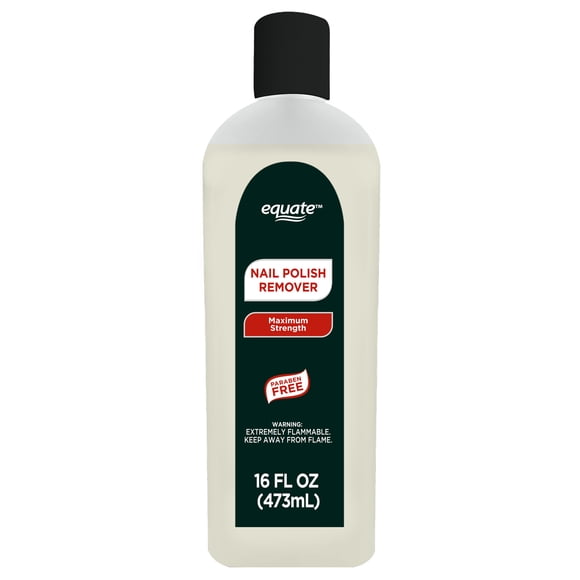 Equate Maximum 100% Acetone Nail Polish Remover, 16 fl oz