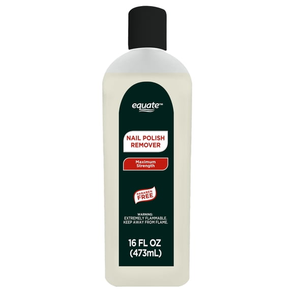 Equate Maximum 100% Acetone Nail Polish Remover, 16 fl oz