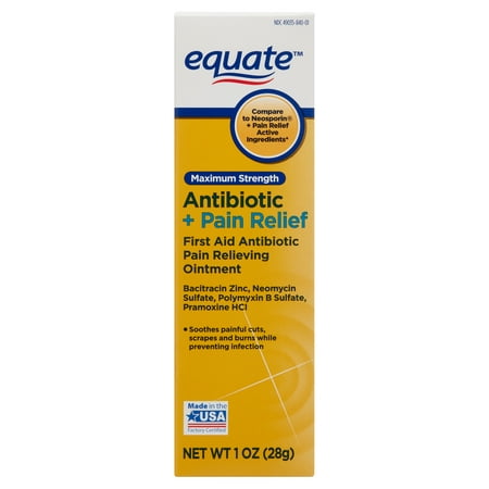 Equate Maximum Antibiotic & Pain Relief Ointment, 1 oz