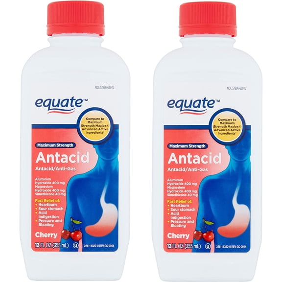 Equate Maximum Strength Cherry Antacid, 12 fl oz