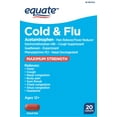 thumbnail image 1 of Equate Maximum Strength Daytime & Nighttime Cold and Flu Relief Caplets, 20 Count, 1 of 8