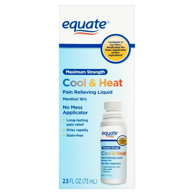 Equate Maximum Strength Cool & Heat Pain Relieving Liquid, 2.5 oz