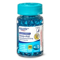 Equate Maximum Strength Nighttime Sleep-Aid Diphenhydramine HCl Sleep Support Softgels, 50 mg, 100 Count, Compare to Unisom® SleepGel®s Active Ingredient