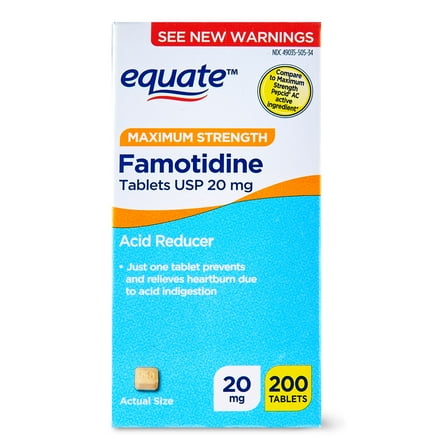 Equate Maximum Strength Famotidine 20mg Tablets, 200 Count, Compare to Maximum Strength Pepcid® AC Active Ingredient
