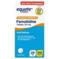 thumbnail image 1 of Equate Maximum Strength Famotidine Tablets, 20 mg, Acid Reducer, 100 Count, Compare to Maximum Strength Pepcid AC Active Ingredient, 1 of 7