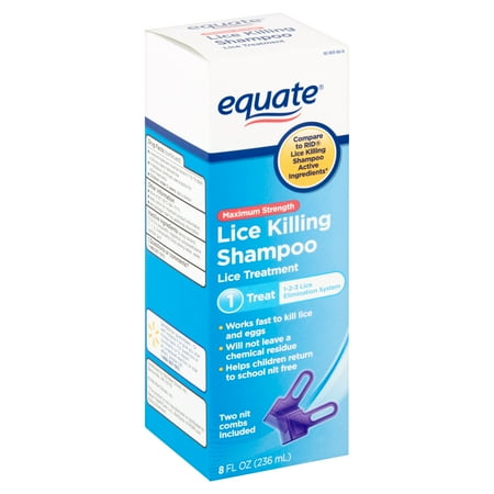 Equate Maximum Strength Lice Killing Shampoo, 8 Fl Oz