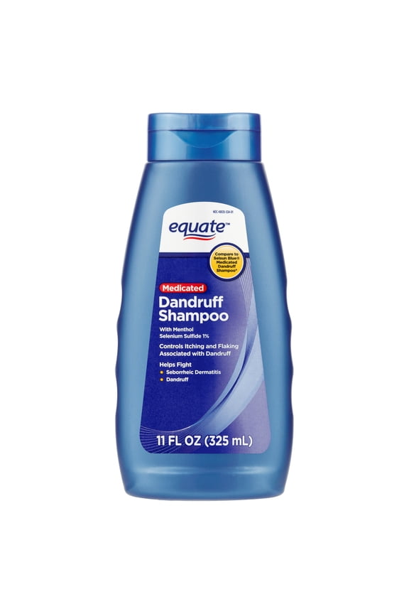 Medicated Dandruff Shampoo with 1% Menthol Selenium Sulfide for Scalp & Hair Care, 11 fl oz, Compare to Selsun Blue® Medicated Dandruff Shampoo