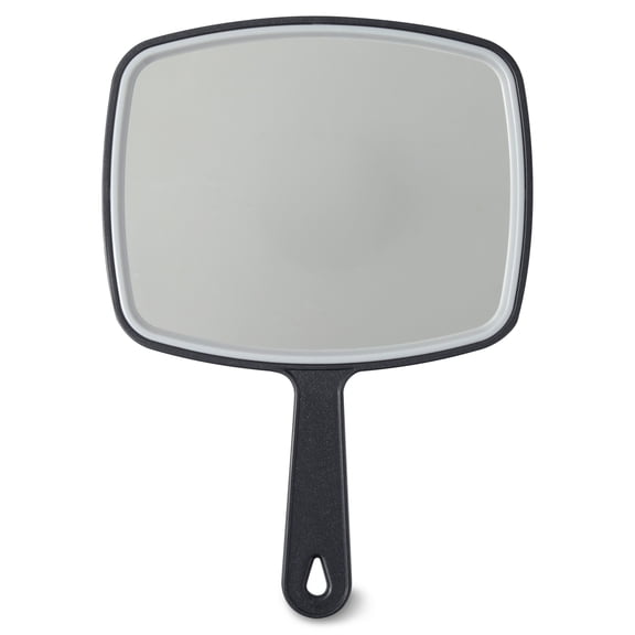 Equate Medium Hand Face Mirror, Black, Size 10.6" x 7.6" x 0.3", 1 Count