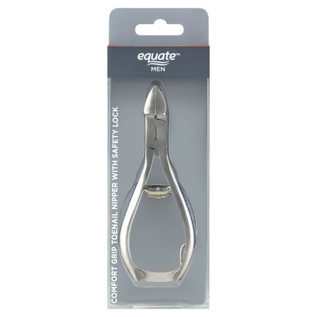 Equate Men's Comfort Grip Toenail Nipper with Safety Lock for Nail Care of Thicker & Harder Nails