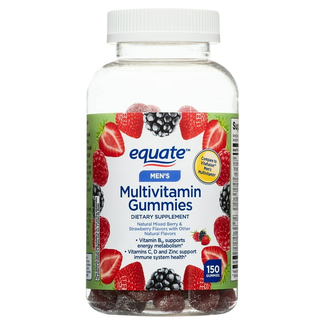 Equate Men's Multivitamin Gummies for General Health, Mixed Berry, 150 ...