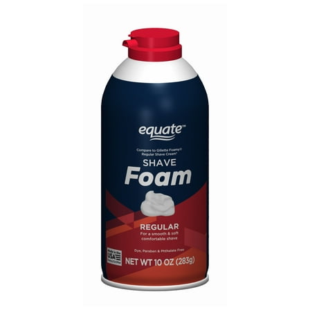 Equate Men's Shave Foam, Regular, 10 oz, Compare to Gillette® Foamy® Regular Shave Cream