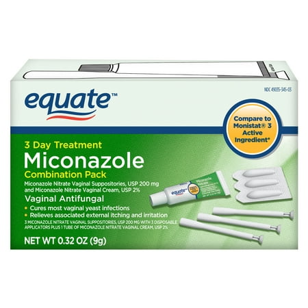 Equate Miconazole 3 Day Vaginal Treatment Cream for Yeast Infections, 0.32 oz, Compare to Monistat® 3 Active Ingredient