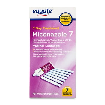 Equate Miconazole 7 Day Vaginal Treatment Cream with Disposable Applicators, 1.59 oz, Compare to Monistat® 7 Active Ingredient
