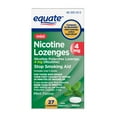 thumbnail image 1 of Equate Mini Nicotine Polacrilex Lozenges, 4 mg (Nicotine), Mint Flavor, 27 Count, 1 of 10