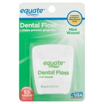 Equate Nylon Dental Floss, Mint Waxed, 55 Yds