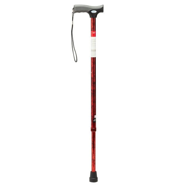 Equate Mobility Comfort Grip Cane for All Occasions, Red, 300 lb Weight