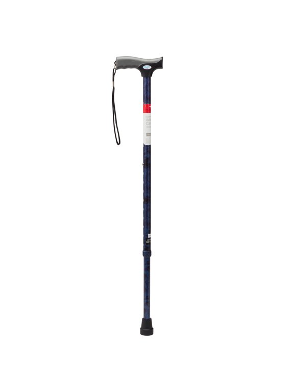 Mobility Comfort Grip Walking Cane, Blue, Height Adjustable, 300 lb Weight Capacity