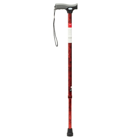 Equate Mobility Comfort Grip Walking Cane for Adults and Seniors, Red, 300 lb Weight Capacity