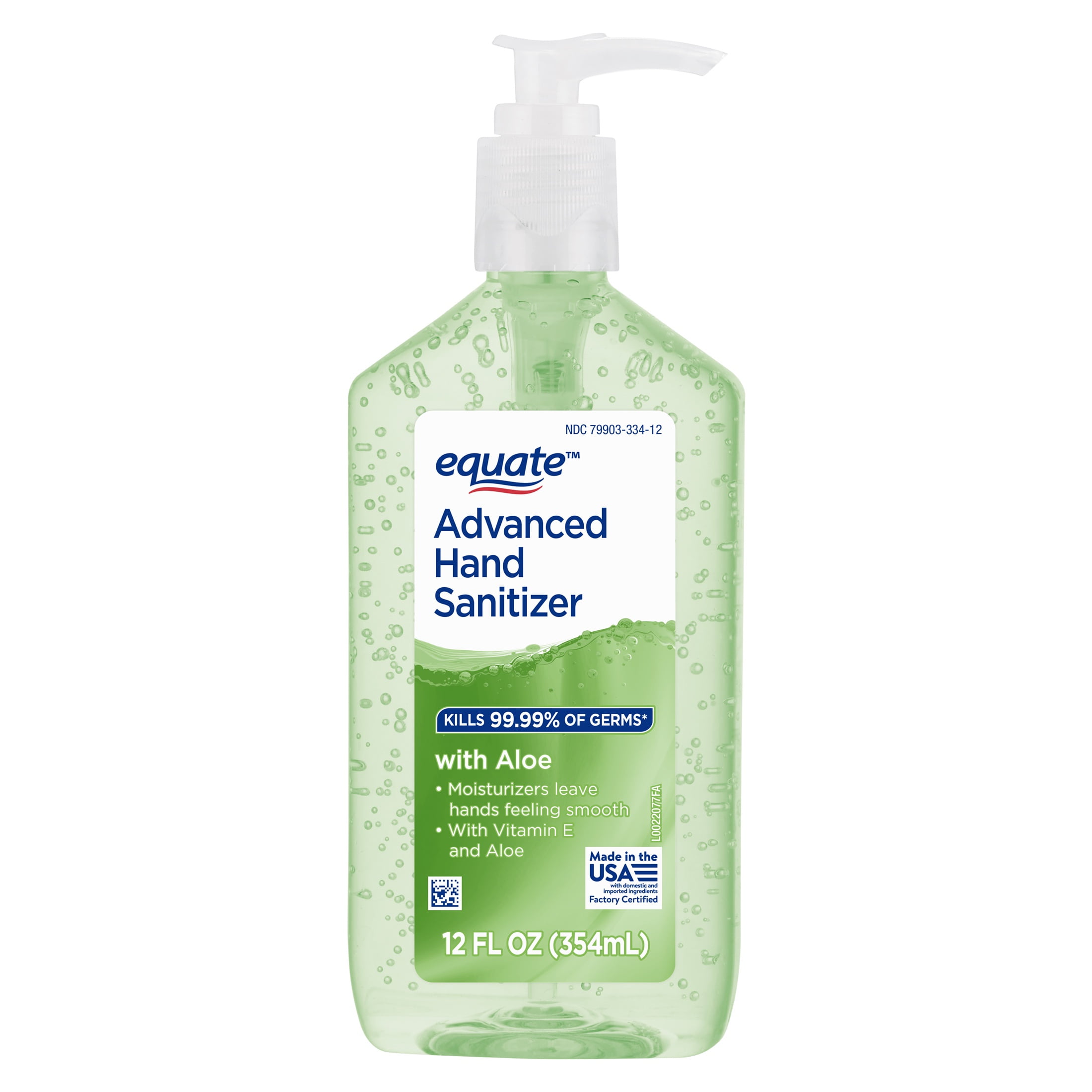 Equate Moisturizing Hand Sanitizer, with Aloe, 12 oz
