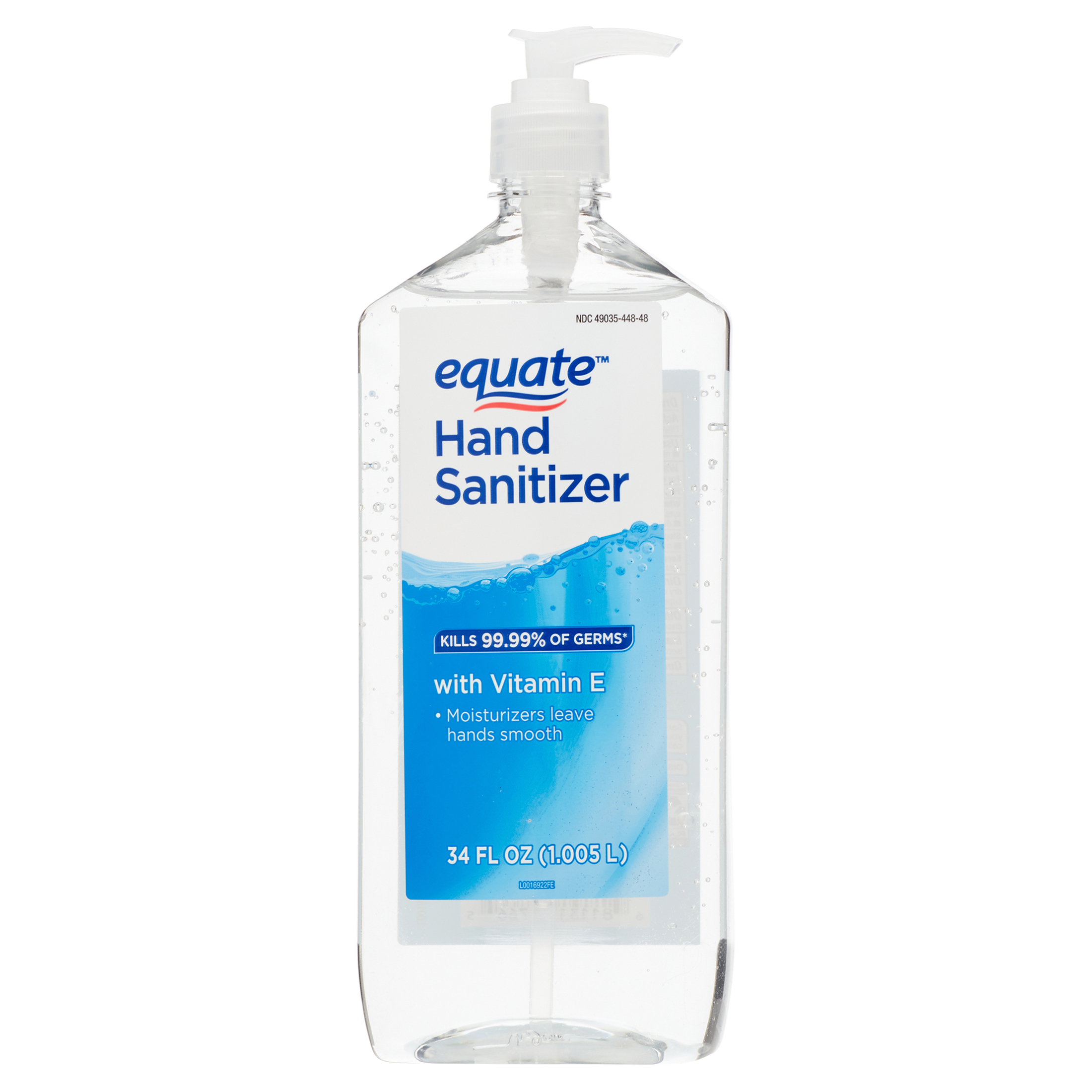 Equate Moisturizing Hand Sanitizer with Vitamin E, 34 fl oz - image 1 of 8
