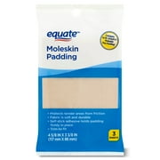 Equate Moleskin Padding Sheets, 3 Count, Compare to Dr Scholls  Moleskin Plus Padding