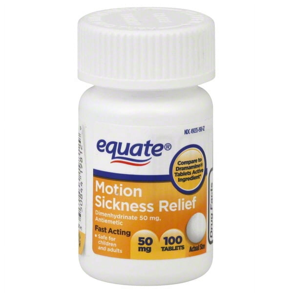 Equate Motion Sickness Tablets, 100 Count