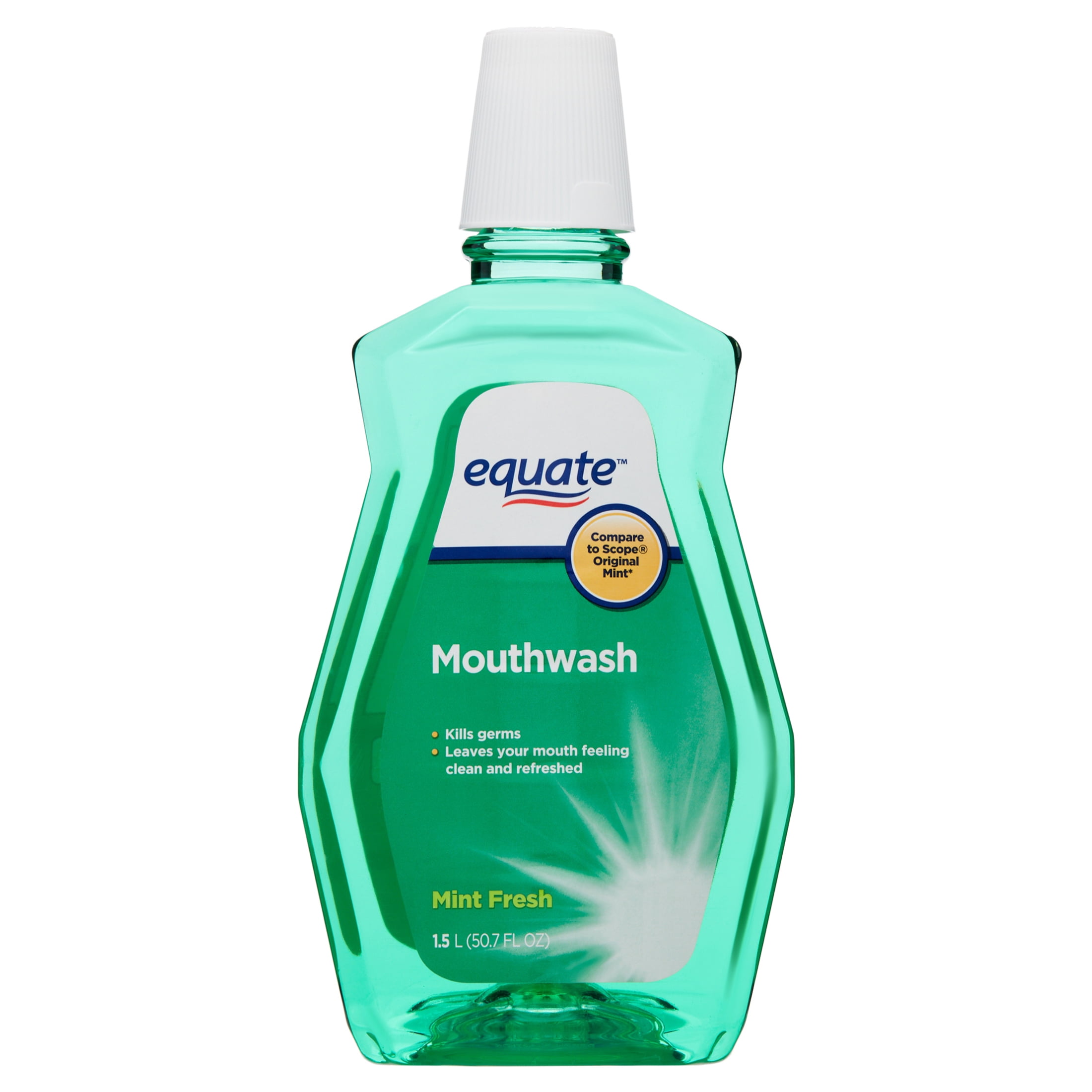 Equate Mouthwash, Mint Fresh, 50.7 fl oz
