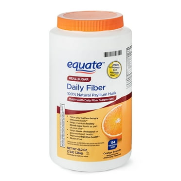 Equate Multi-Health Daily Fiber Supplement Orange Flavored Powder, Value Size (48.2 oz), Compare to Metamucil® 4-in-1 Multihealth Fiber™