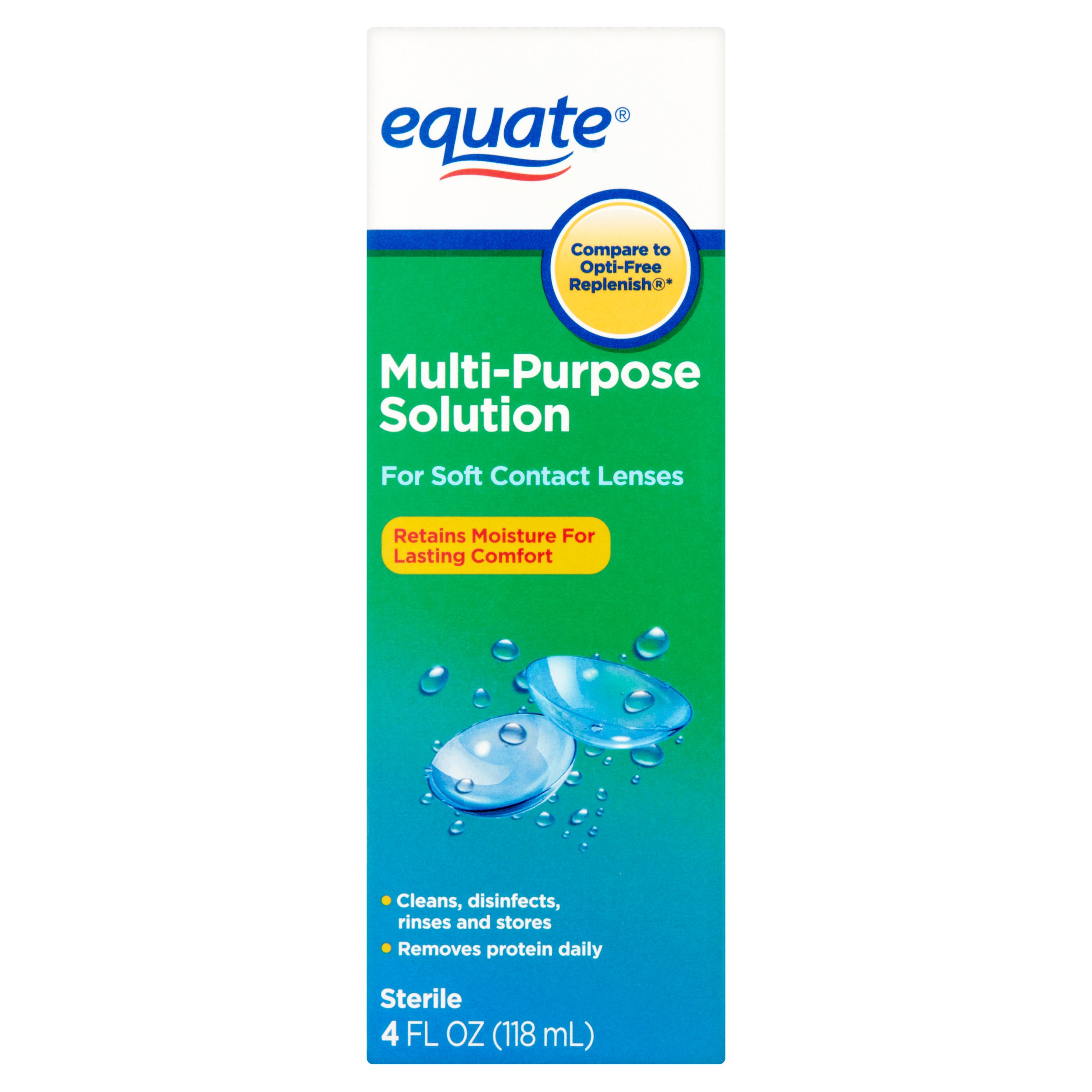 Equate Multi-Purpose Contact Lense Solution, 4 oz - Walmart.com