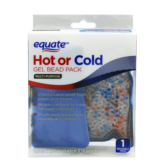 Equate Reusable Hot or Cold Multi-Purpose Gel Bead Pack, 4.5" x 7.75"