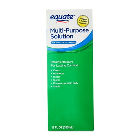 Equate Multi-Purpose Solution for Soft Contact Lenses, 12 fl oz, Compare to Opti-Free Replenish