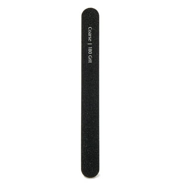 Equate Salon Board or Nail File for Nail Care Including Shaping & Smoothing, 2 Sided 100 Grit and 180 Grit, Black