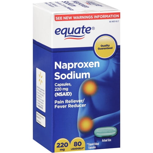 Equate Naproxen Sodium Capsules, 220mg, 80 Count