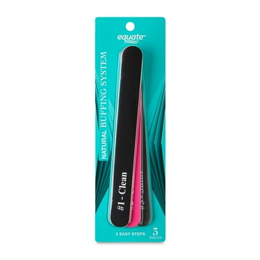 Equate Salon Board or Nail File Buffing System for 3 Step Nail Care Including Clean, Condition, & Shine