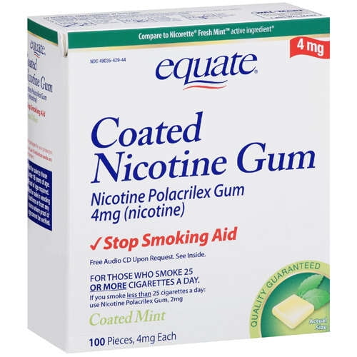 Equate Nic Gum 4mg 100ct Ct Mint