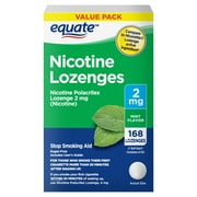 Equate Nicotine Lozenge 2 mg, Stop Smoking Aid, Mint Flavor, 168 Count