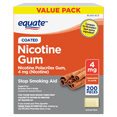 thumbnail image 1 of Nicotine Polacrilex Coated Gum 4 mg (Nicotine), Cinnamon Flavor, Stop Smoking Aid, 200 Count, 1 of 9