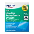 thumbnail image 1 of Equate Nicotine Transdermal Patch Step 1, 21 mg, 14 Count – Stop Smoking Aid, Clear Patch, Compare to Nicoderm® CQ®, 1 of 10