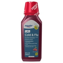 Equate Nighttime Cold and Flu Relief Liquid, Cherry Flavor,12 fl oz, Compare to Vicks® Nyquil® Cold & Flu Active Ingredients
