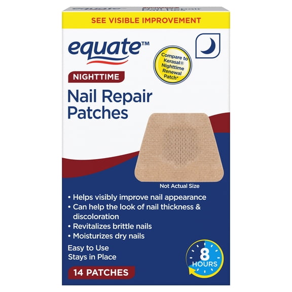 Equate Nighttime Repair Nail Patches, 14 Count, Compare to Kerasal Nighttime Renewal Patch